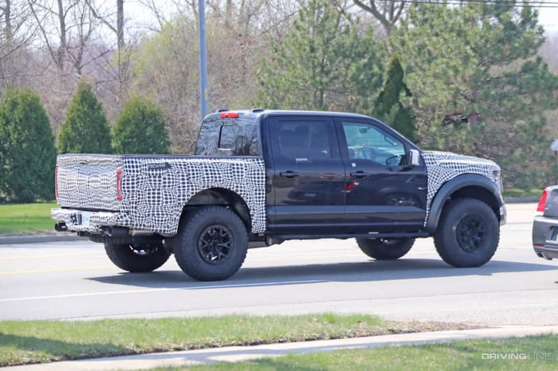 '22 Ford Raptor R Spy Photos rear passenger side