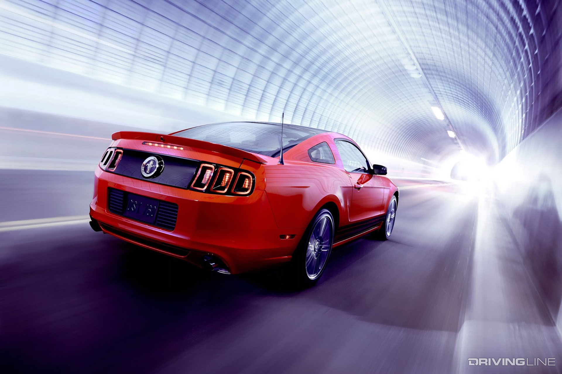 2013 Mustang V6 Red Rear View