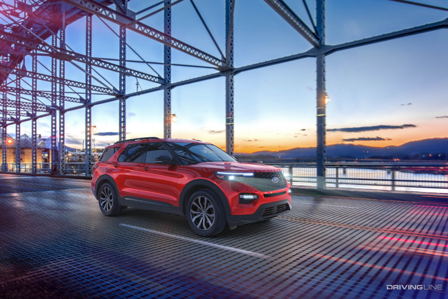 2021 Ford Explorer Enthusiast ST in red
