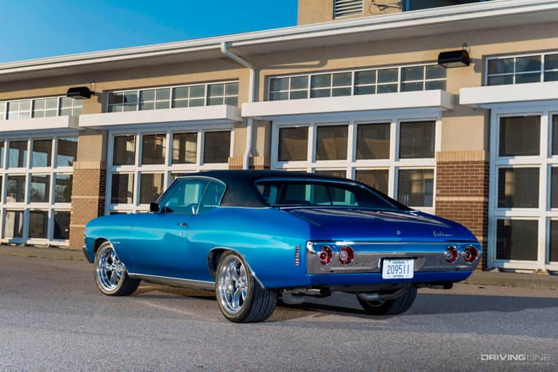 Rear of Zach Kutilek's '71 Chevrolet Chevelle Malibu
