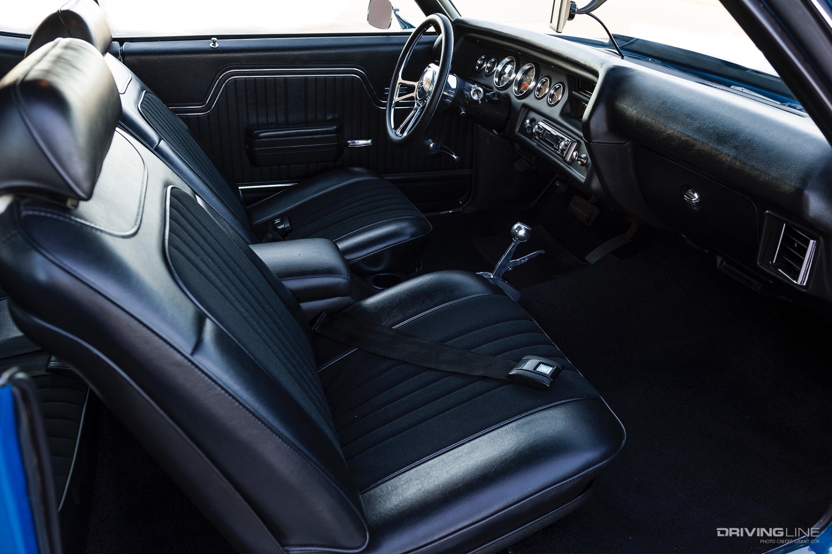 Interior of Zach Kutilek's '71 Chevrolet Chevelle Malibu