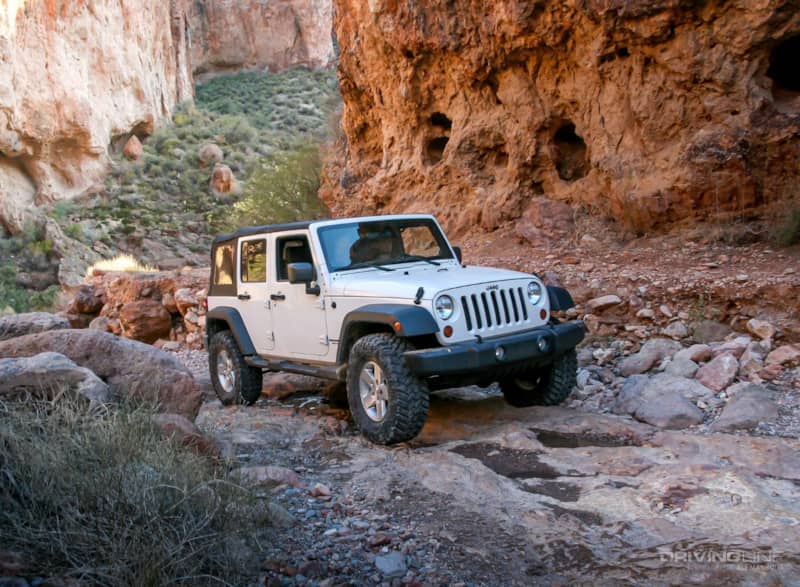 stock jeep on Nitto Trail grapplers
