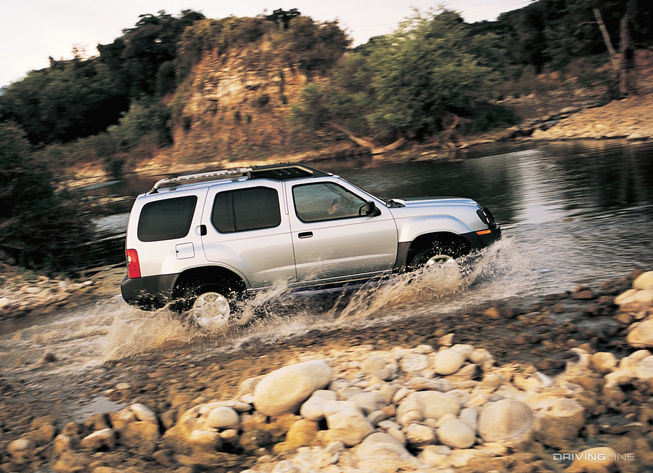 Nissan Xterra in water