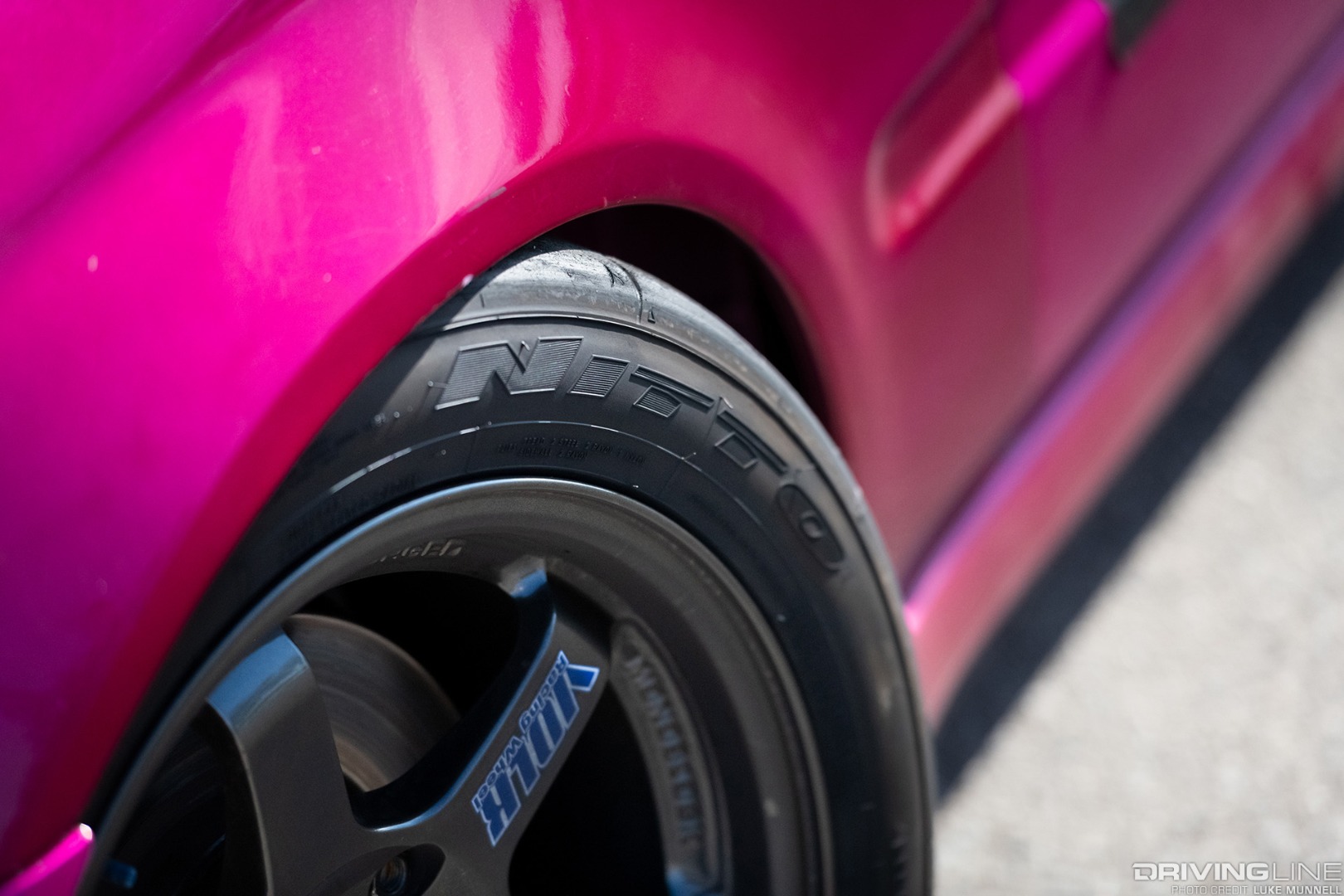 Christian Dumlao Pinky EK Honda Civic Nitto NT01 tire detail
