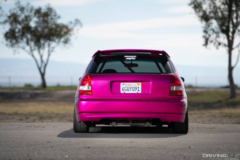 Christian Dumlao Pinky EK Honda Civic dead rear exterior