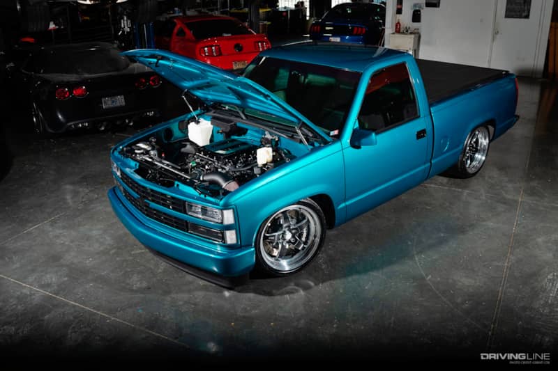 Supercharged V8 Swapped OBS Chevy Truck on Nitto NT555 G2 tires