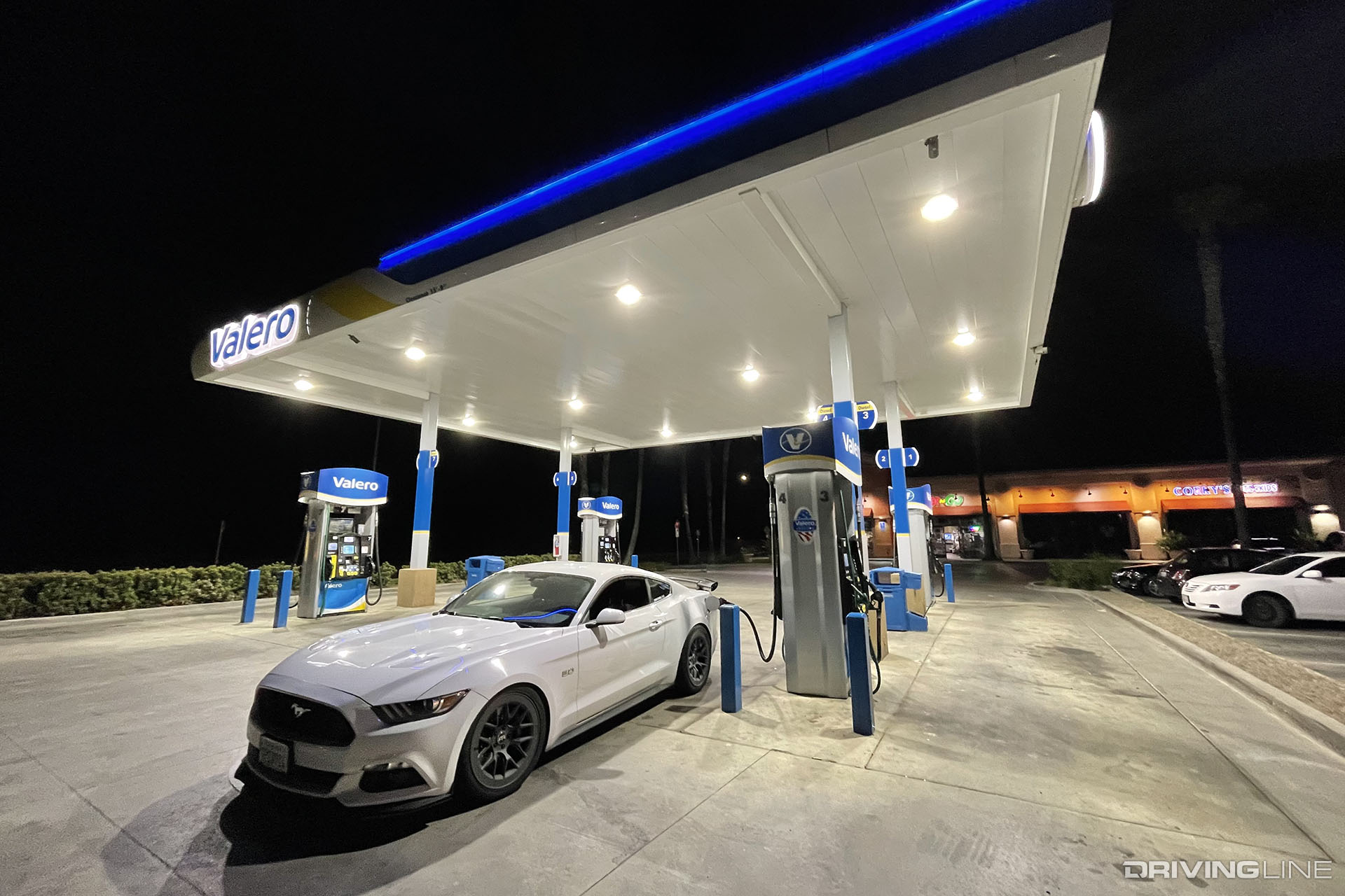 2016 Ford Mustang GT gas station