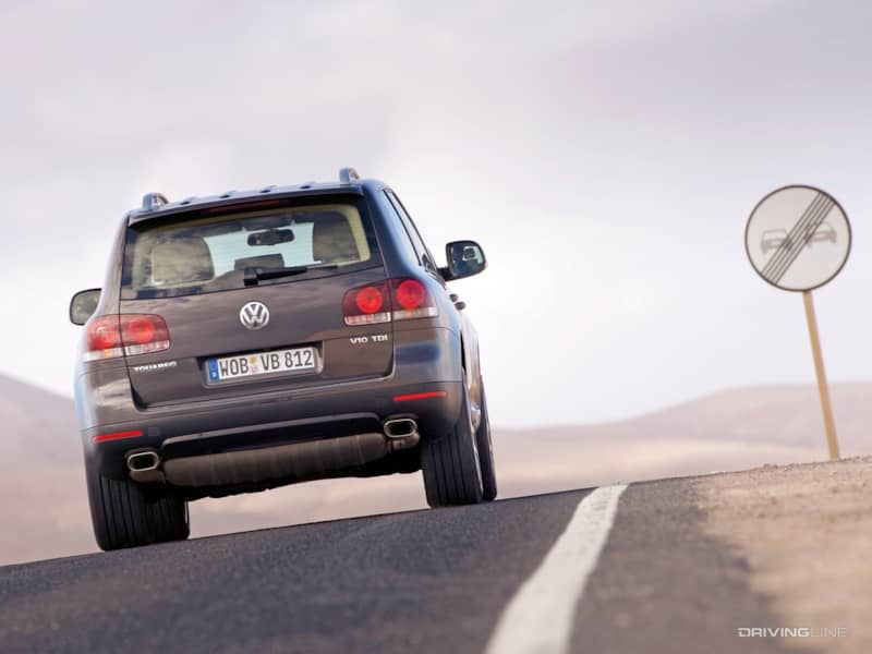 Volkswagen V10 TDI Touareg on desert road