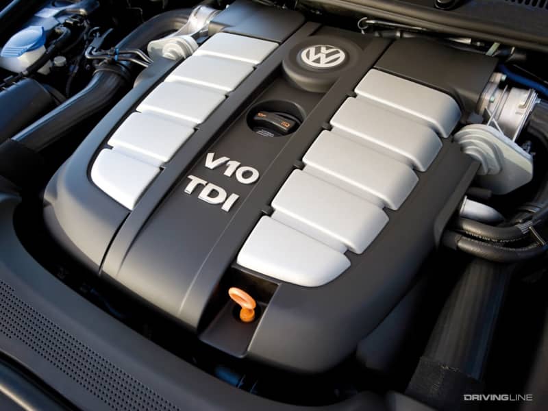 VW V10 TDI turbo diesel engine