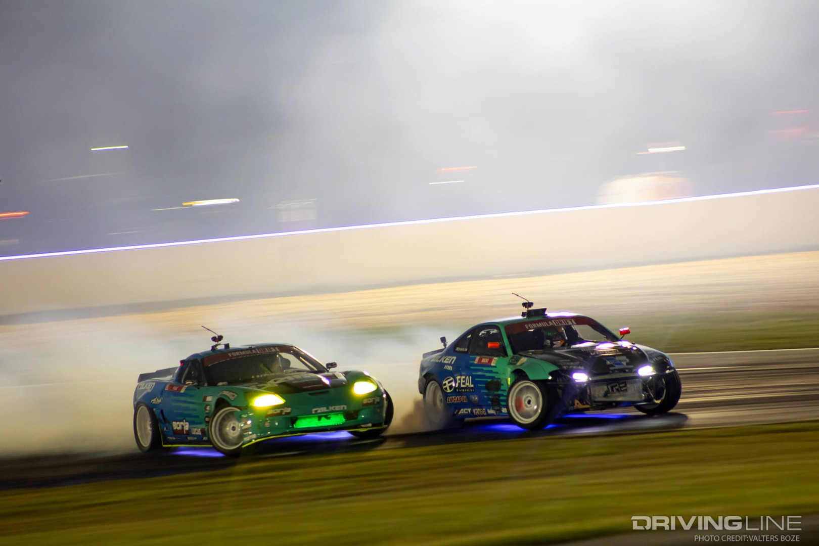 Odi Bakchis tandem drifting against Matt Field at FDATL 2021