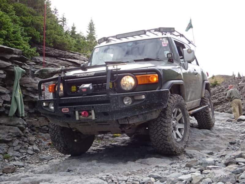 Toyota FJ Cruiser on Nittos on trail