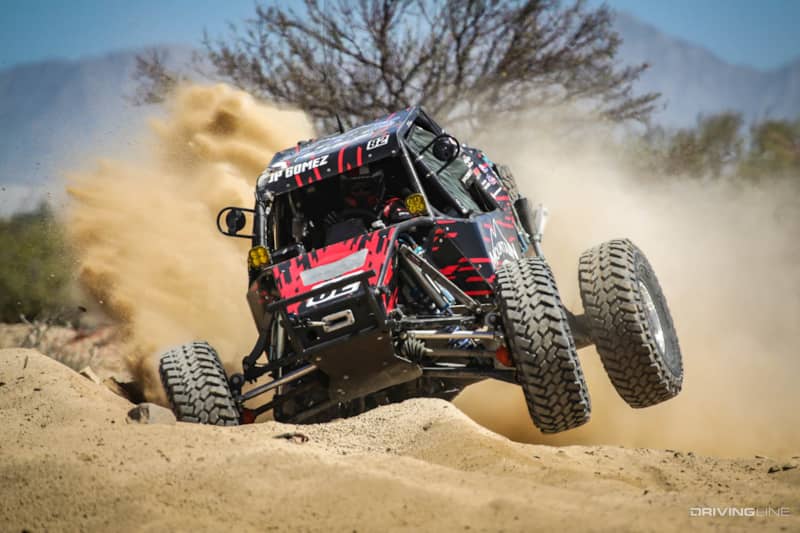 JP Gomez two wheels up racing Ultra4 El Rey de Las Bajas