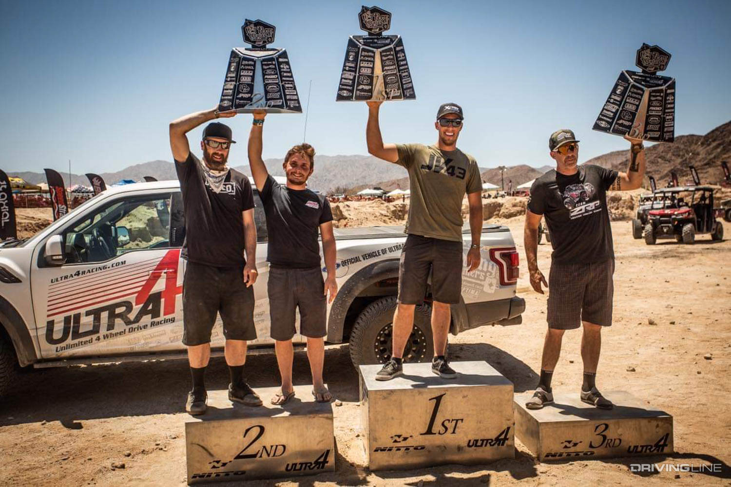 Jacob Versey on Podium for UTV class at Ultra4 El Rey de Las Bajas 2021