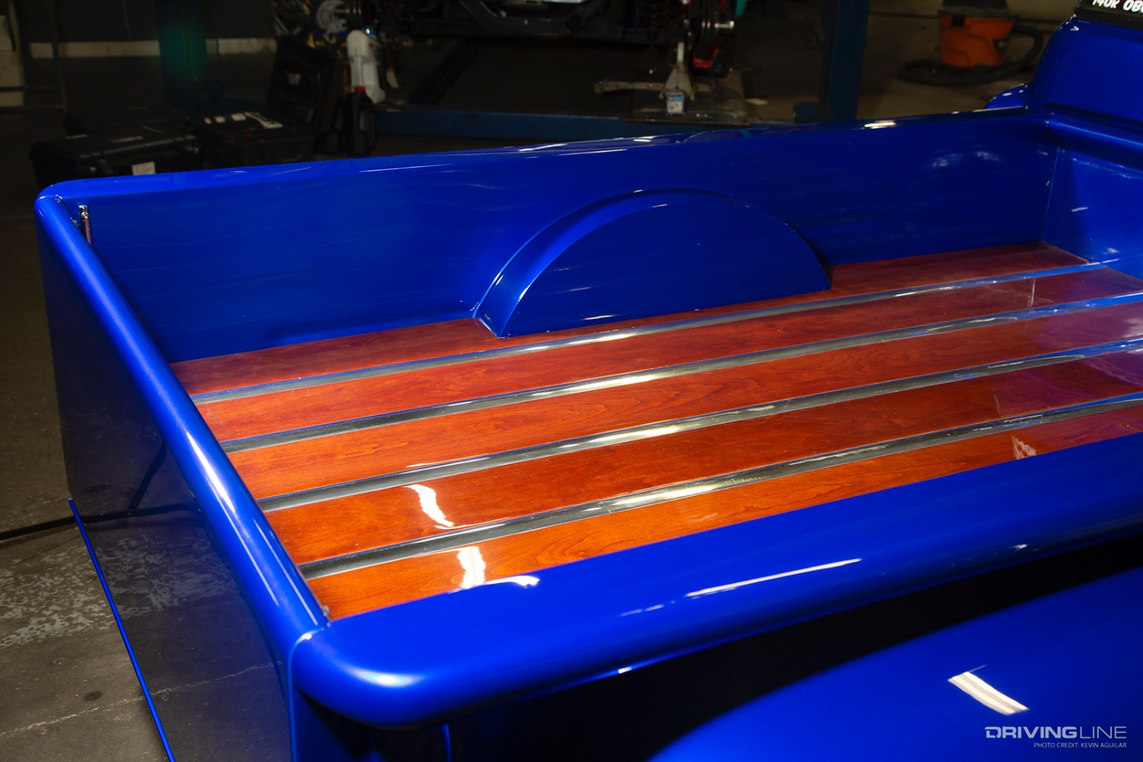 Bed of Tim Sharp's '57 Chevy 3100 Pickup