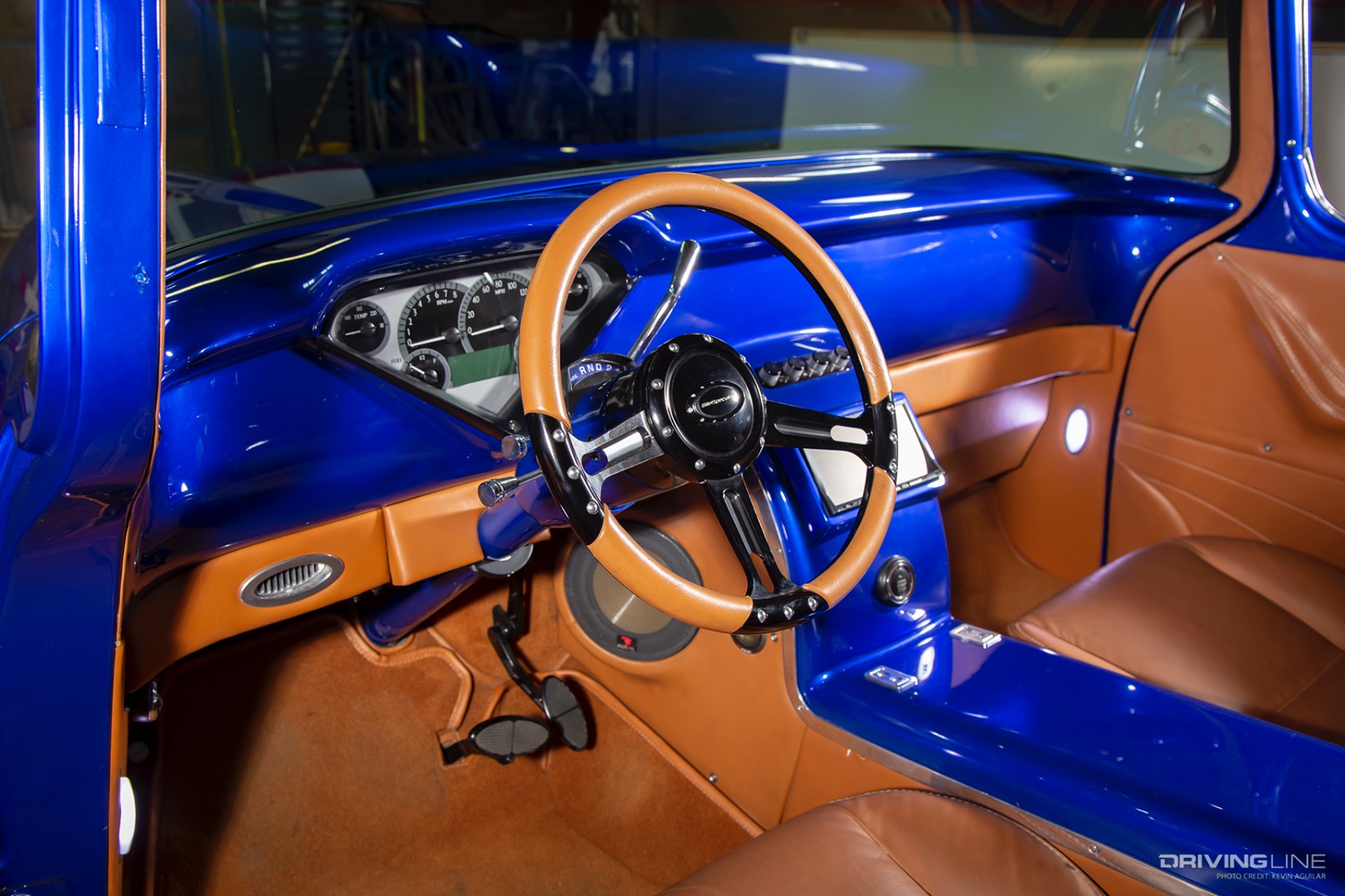 Dash of Tim Sharp's '57 Chevy 3100 Pickup