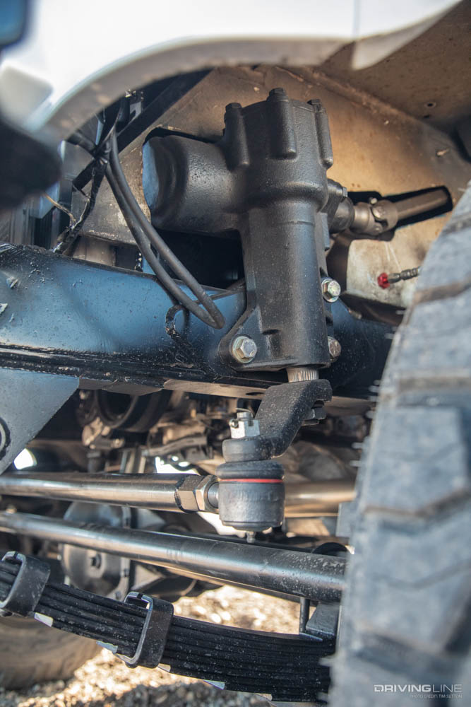 Front end suspension detail on Restomod LS-Swapped Scout 4x4 Custom