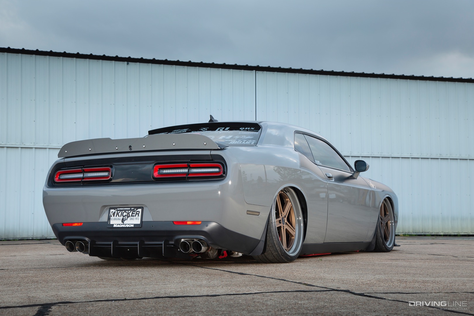 Rear of Andrew Lowe's '18 Dodge Challenger T/A