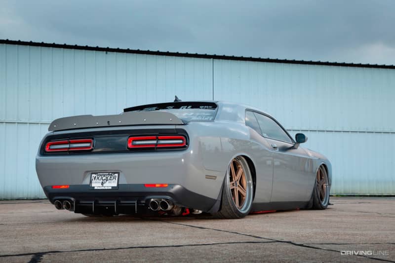 Rear of Andrew Lowe's '18 Dodge Challenger T/A