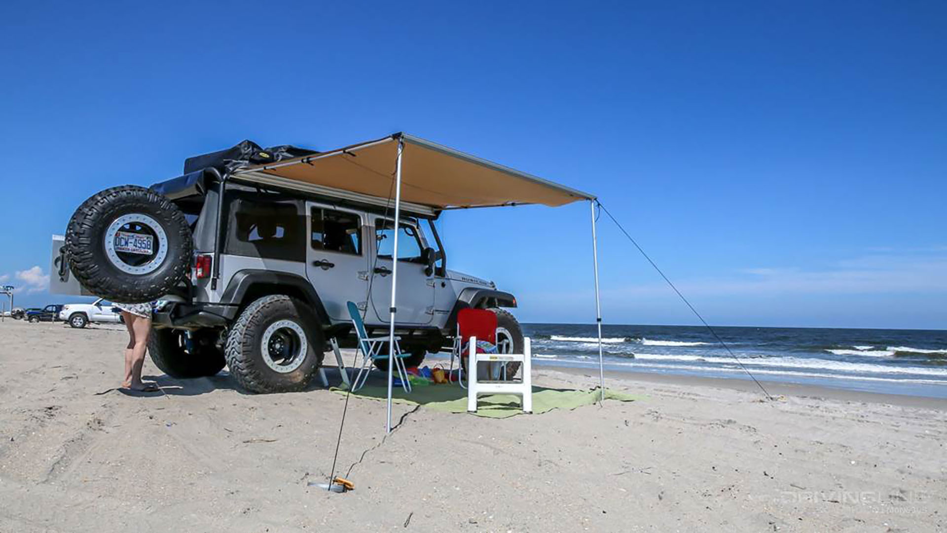 Jeep Wrangler Overlanding on Beach