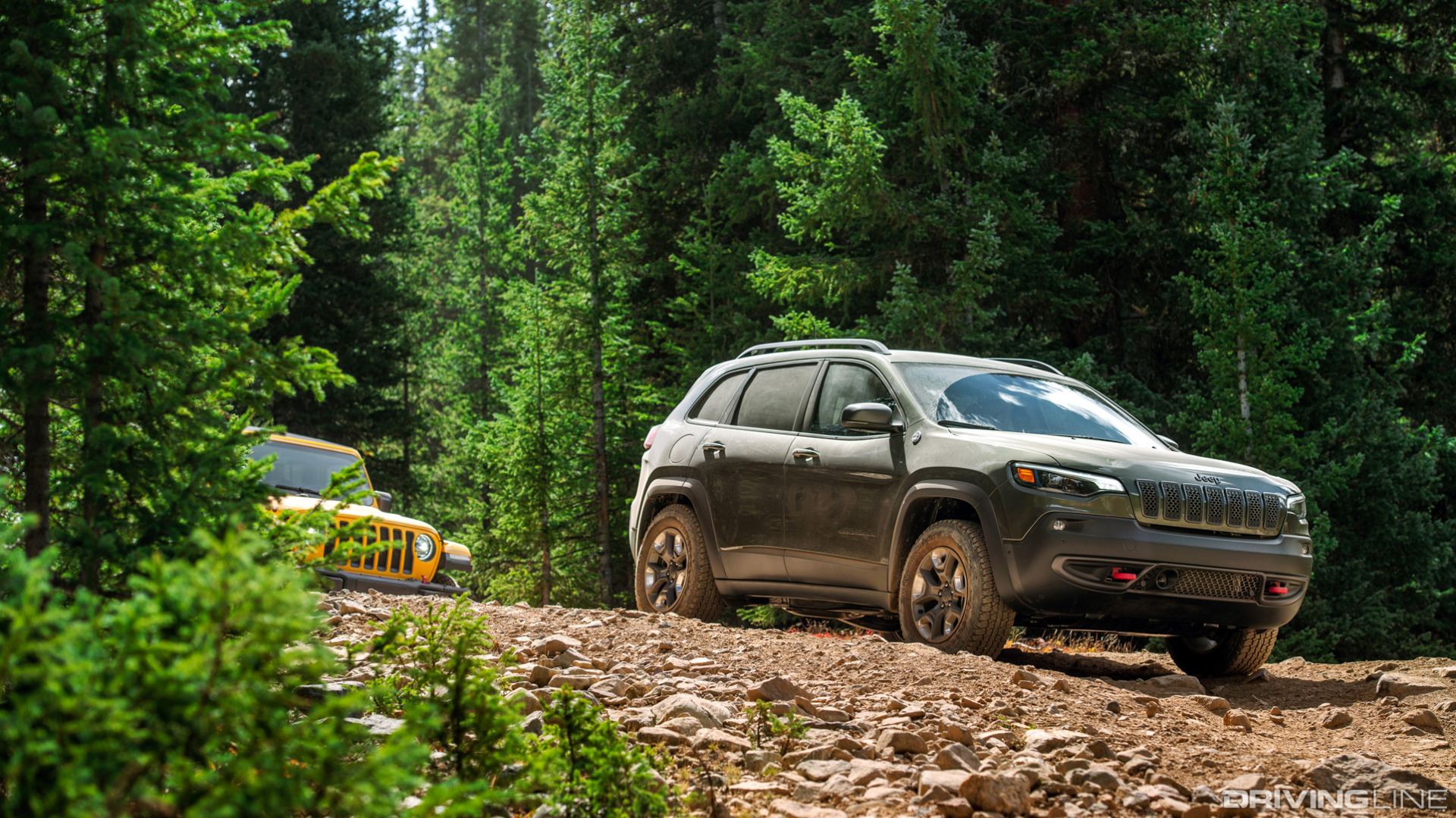 Jeep Cherokee on the trail