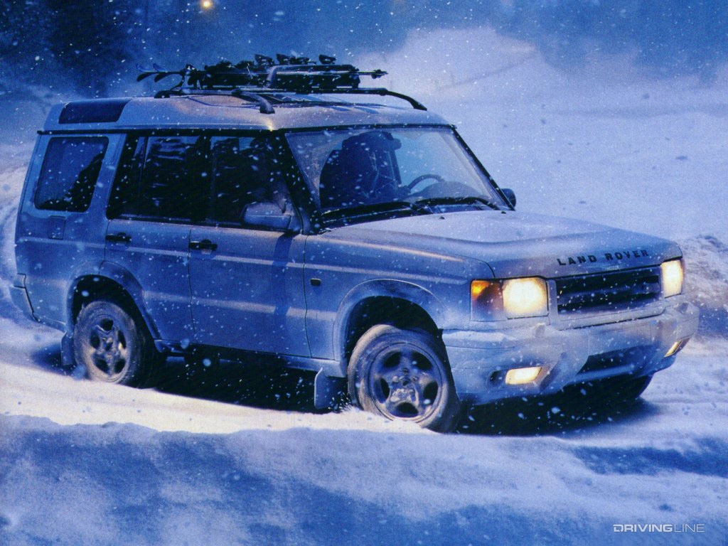 Land Rover Discovery II in the snow