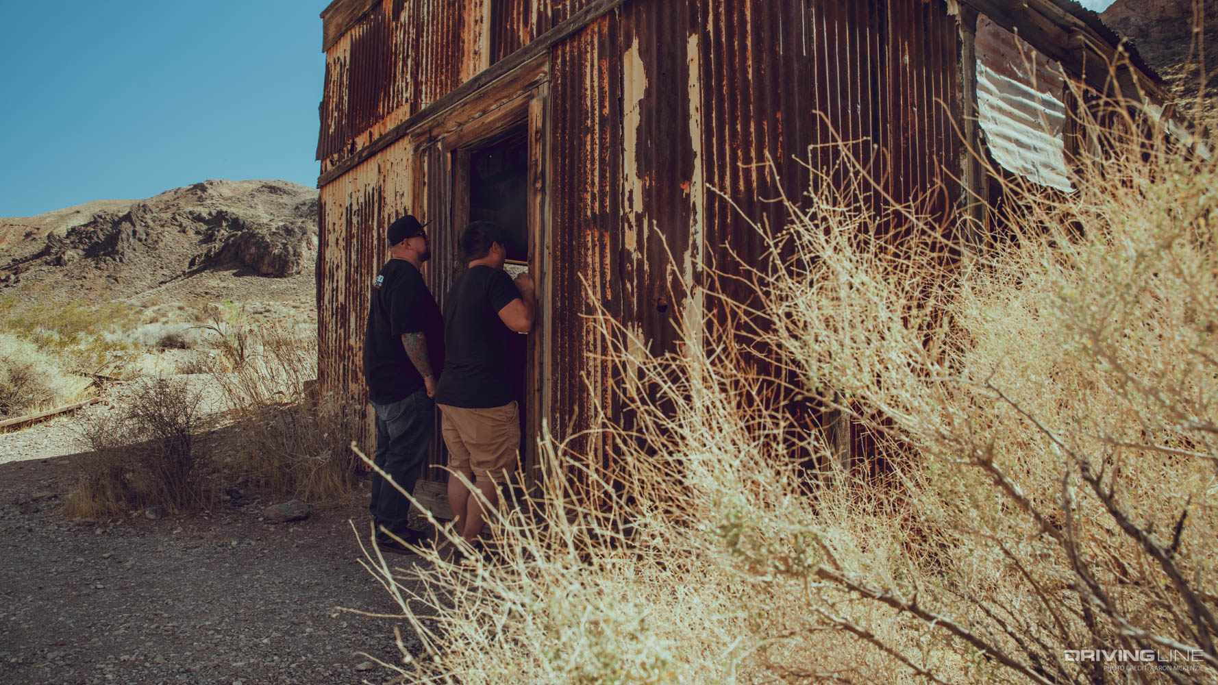 A building in the Leadfield ghost town in Titus Canyon