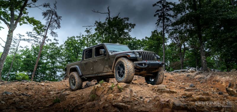 Nitto Recon Grappler A/T tires on a 2020 Jeep Gladiator Rubicon
