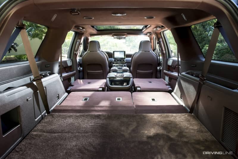 2021 Lincoln Navigator cargo area seats folded