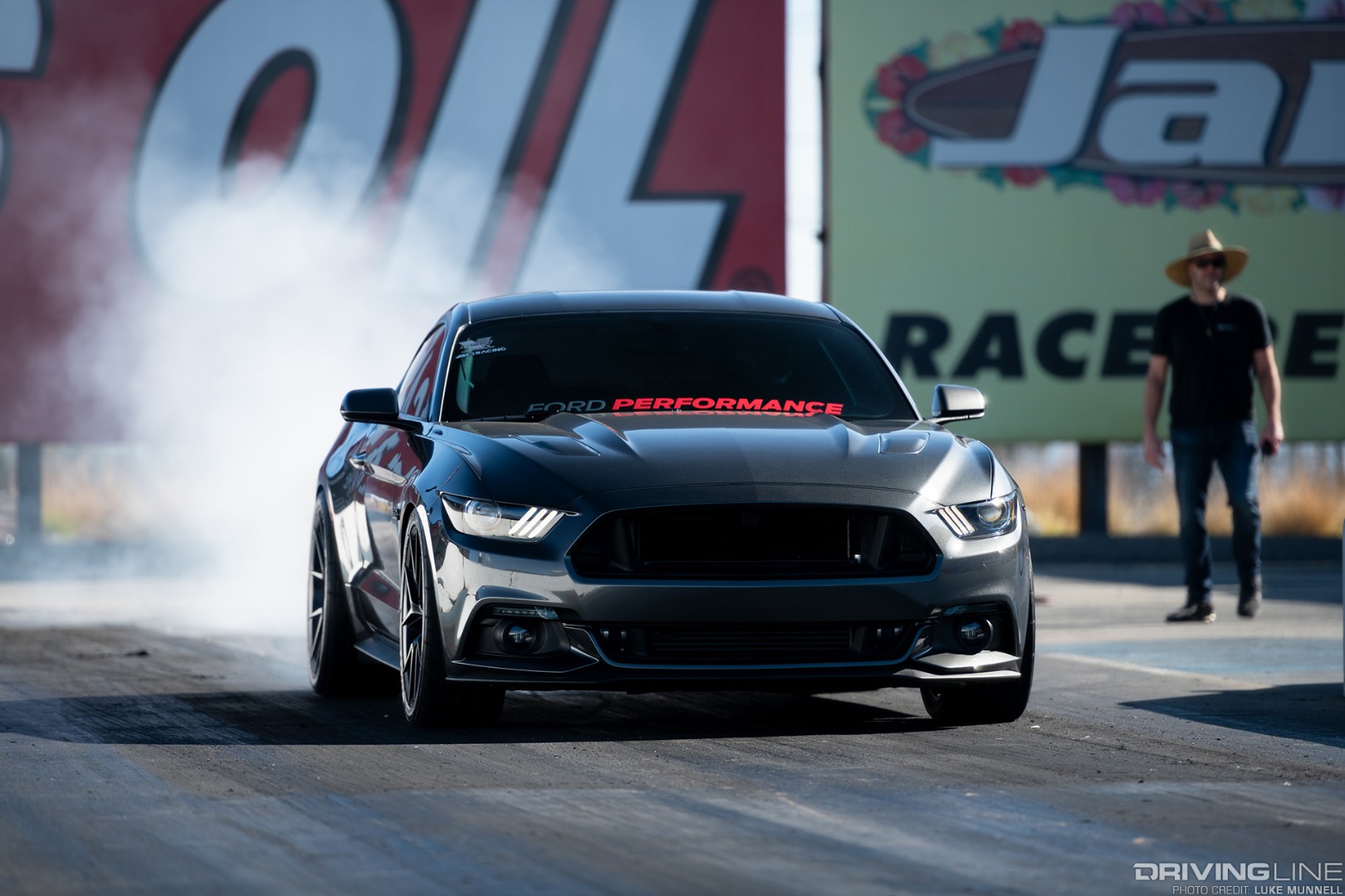 2015 Mustang GT at Irwindale dragstrip