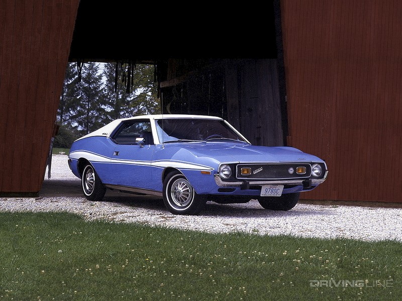 AMC Javelin in blue with white stripe