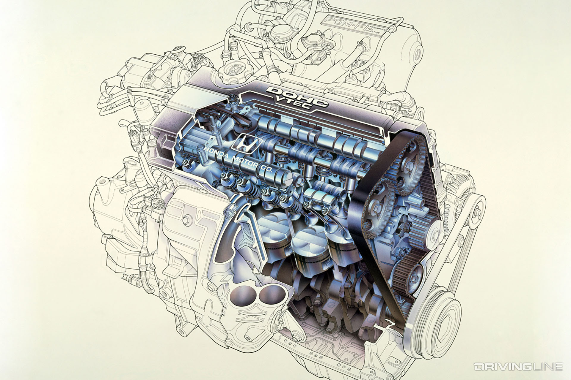 Honda B16A Engine Cut Away
