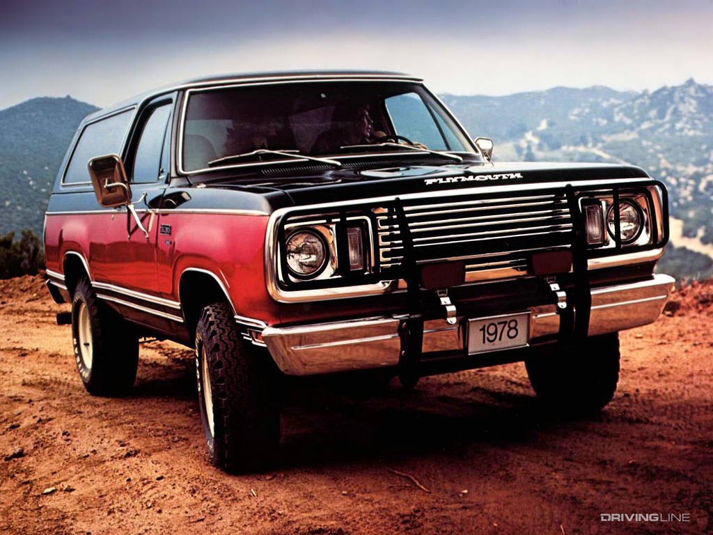Plymouth Trail Duster on mountain road