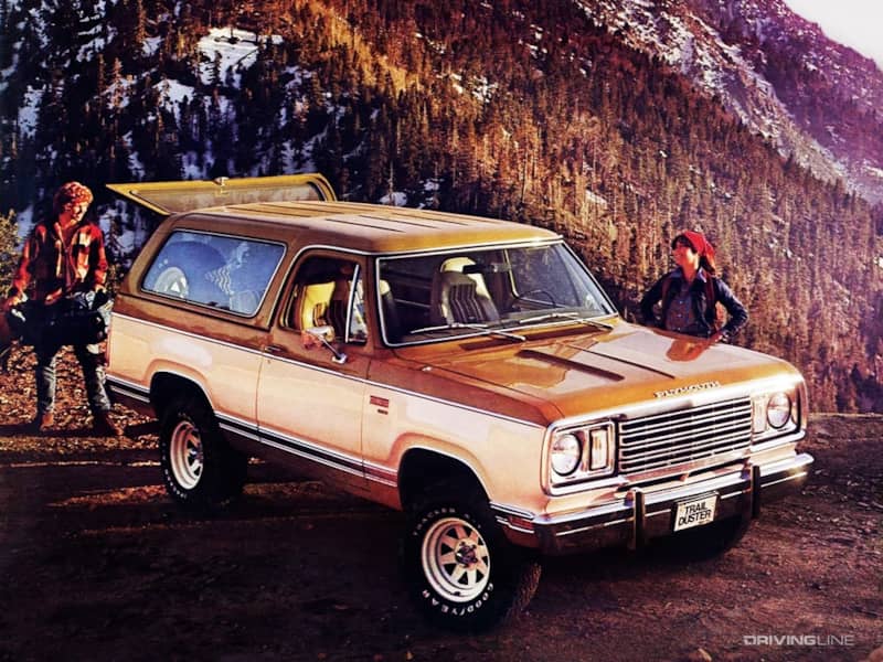 Plymouth Trail Duster camping