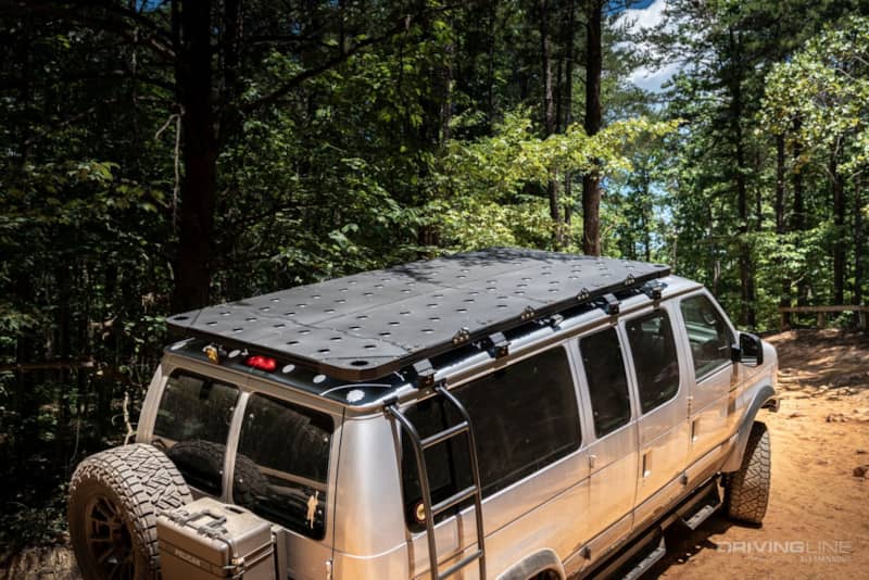 Ford E-350 4x4 Van Conversion Roof rack detail