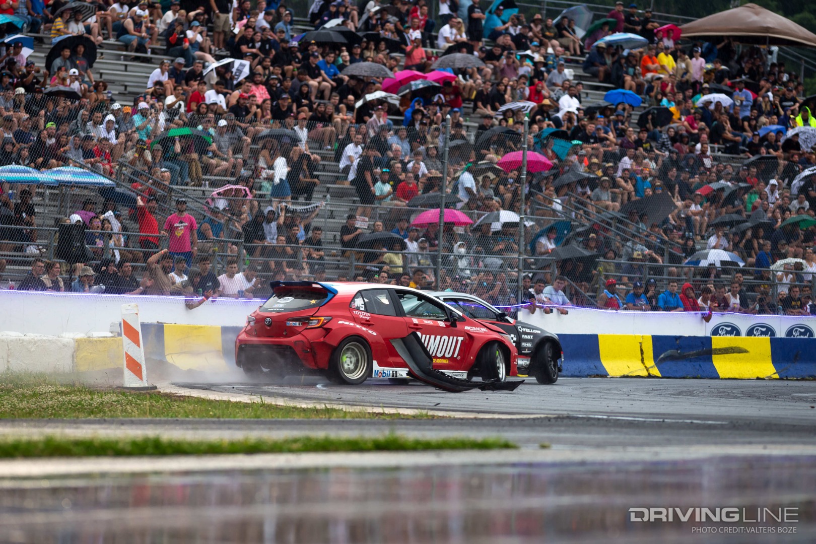 Ryan Tuerck Tandem drifting against Taylor Hull Formula Drift 2021 New Jersey