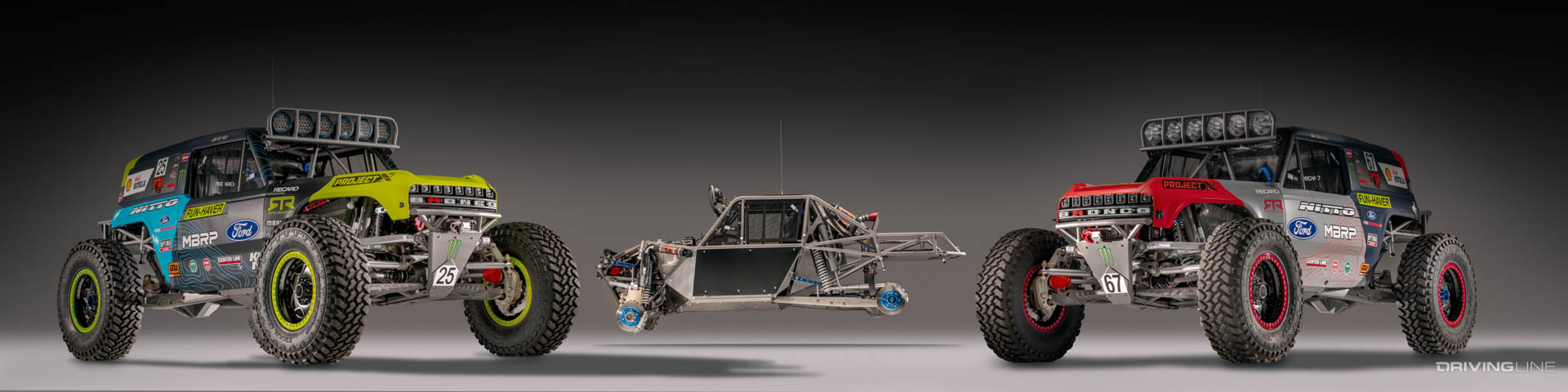 Vaugn Gittin Jr. and Loren Healy's new 2021 Bronco rigs and chassis for Ultra4 Off Road racing