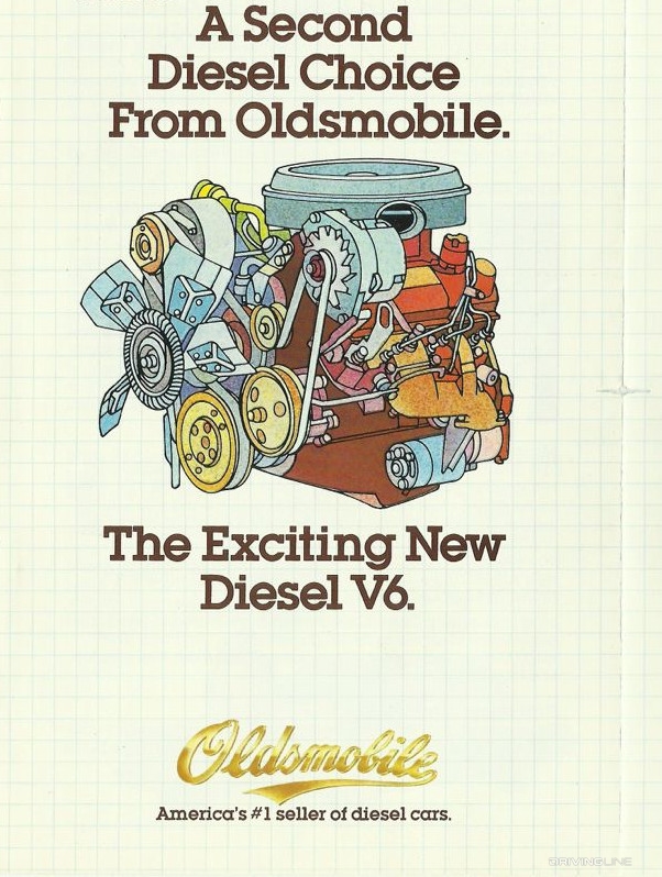 A second diesel choice from Oldsmobiel the exciting new diesel V6 America's #1 seller of diesel cars