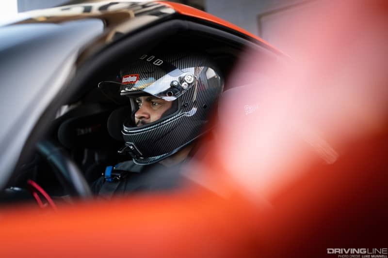Christian Hudnell about to race in Driving Line Driver Battles time attack