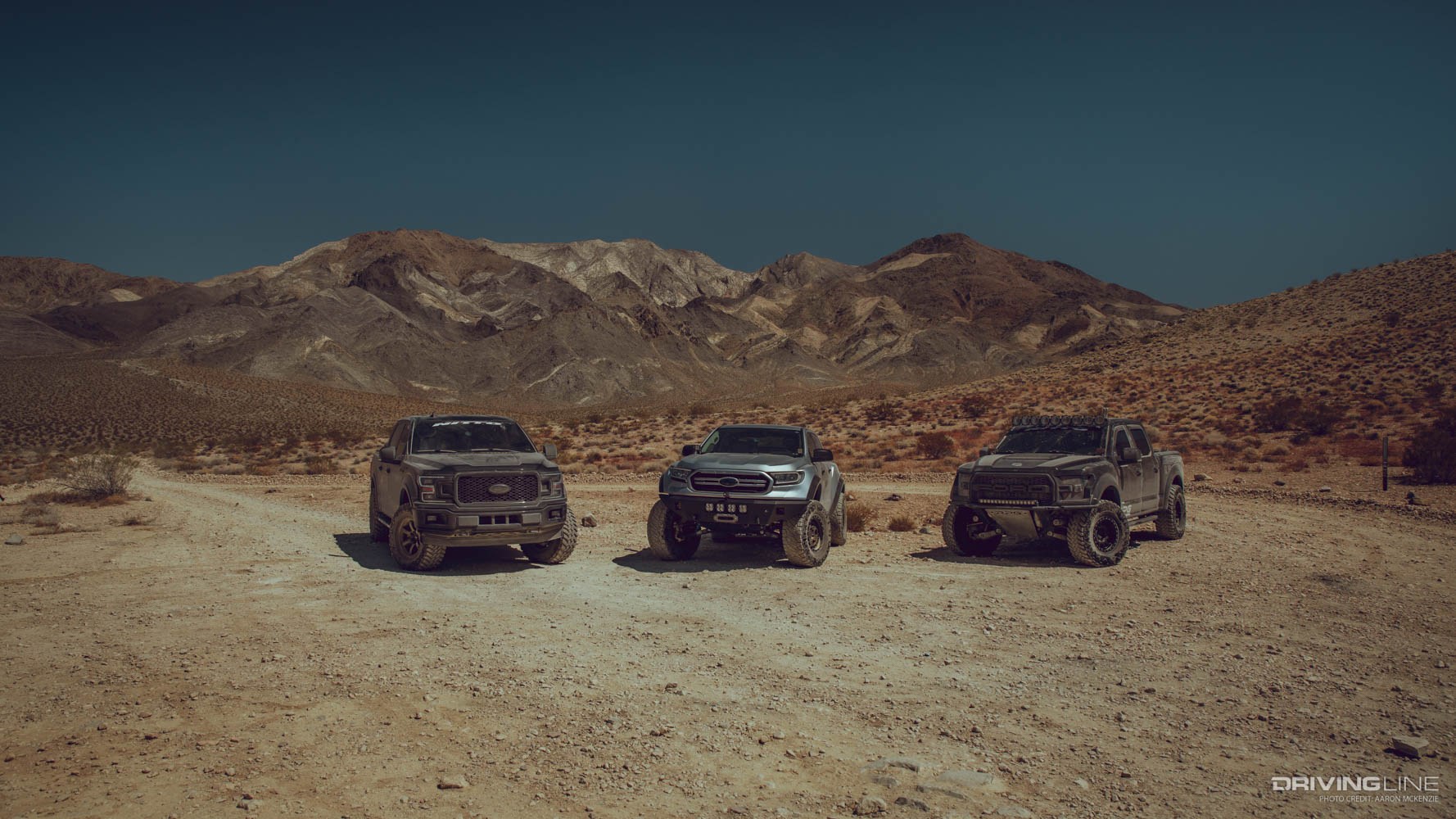Ford F150 Raptor, Ford Ranger, and Ford F150 On the Trail Lippincott Road