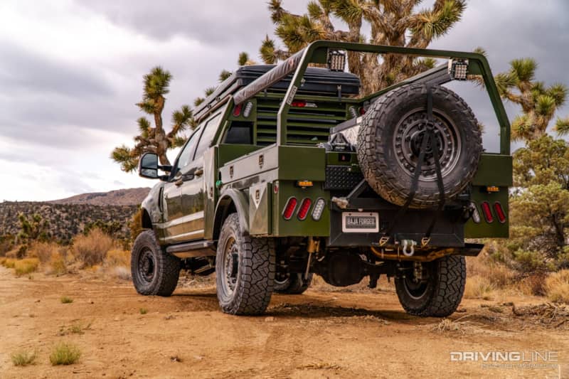 LGE CTS Ford Super Duty off-grid work truck rear