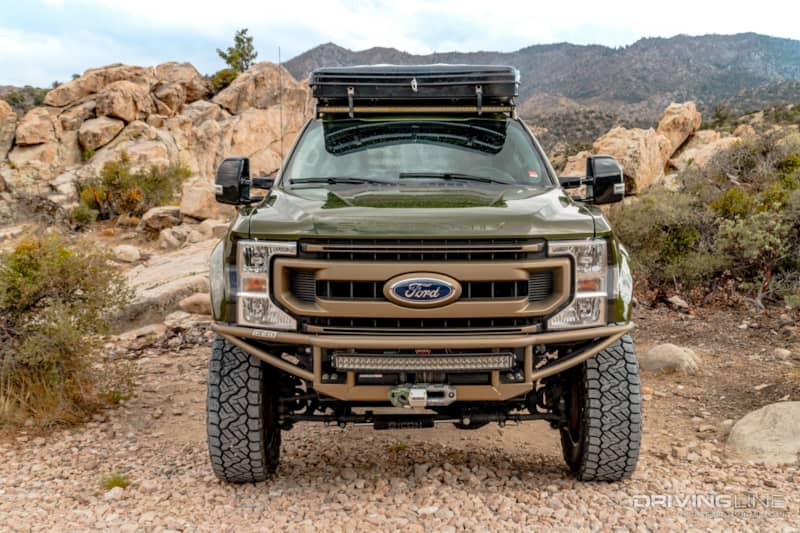Baja Forged Ford Super Duty front end detail bumper