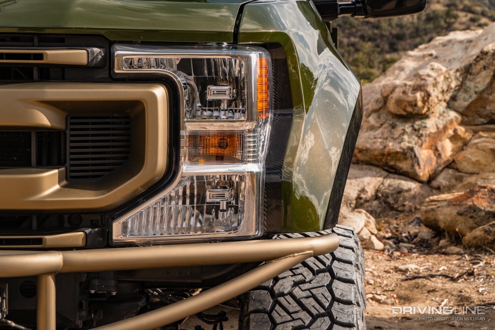 Baja Forged Ford Super Duty Front fender carbon fiber detail