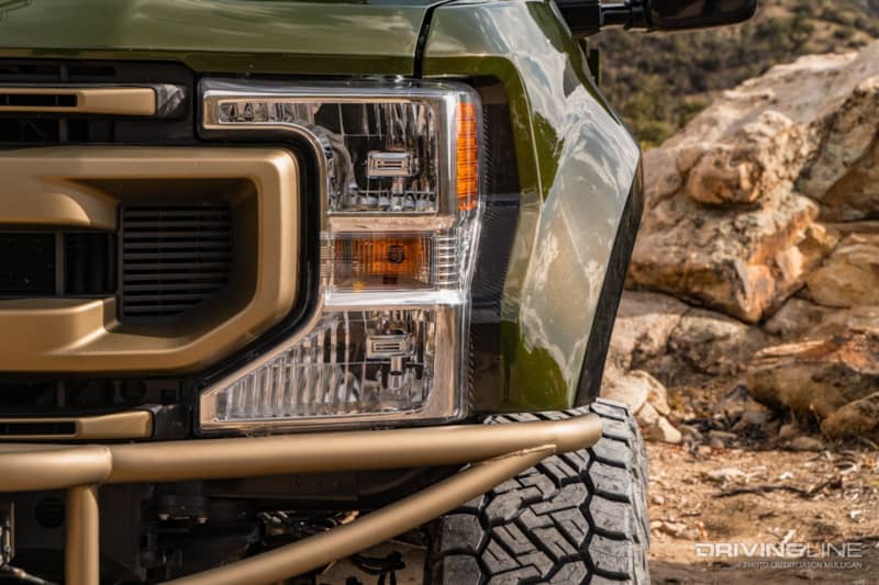 Baja Forged Ford Super Duty Front fender carbon fiber detail