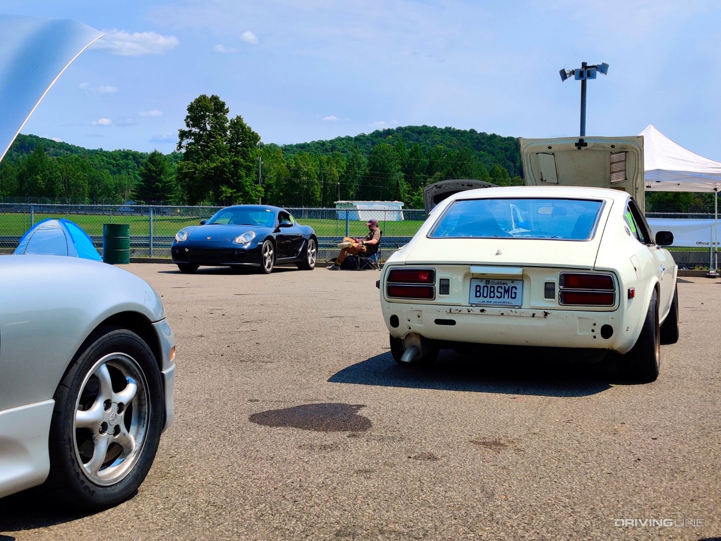 Nitto NT01 on Datsun Z and Miata track day landscape