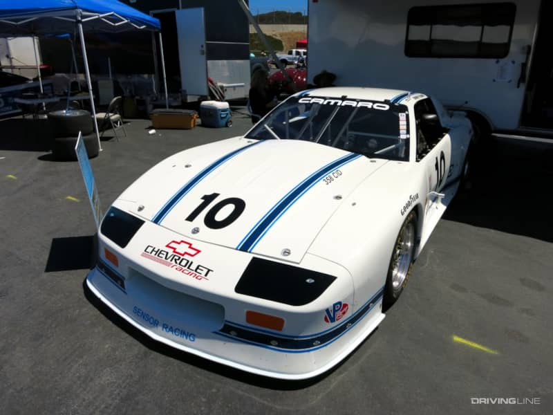 Chevrolet Camaro IMSA GTO in white number 10