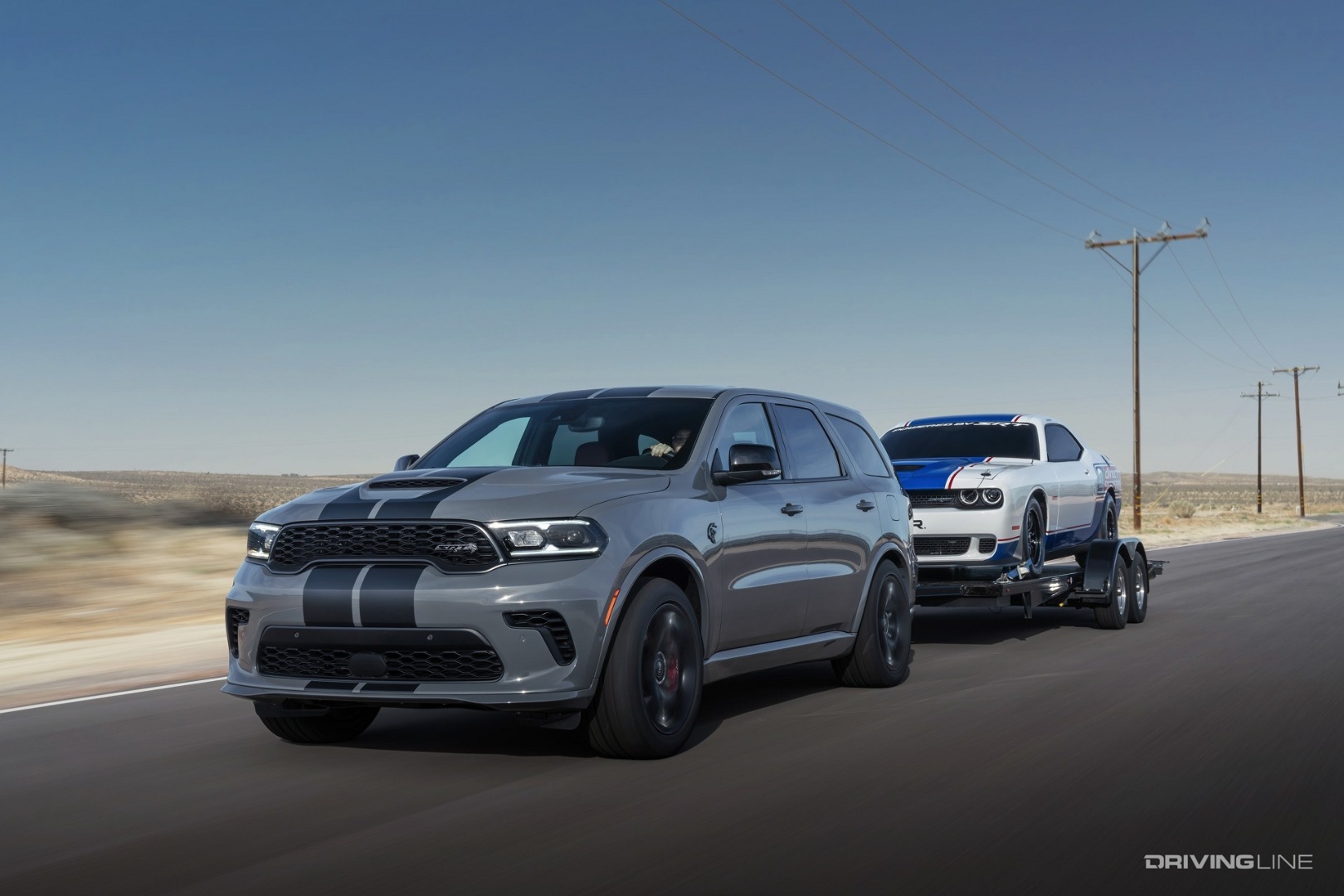 2021 Dodge Durango SRT Hellcat towing Challenger