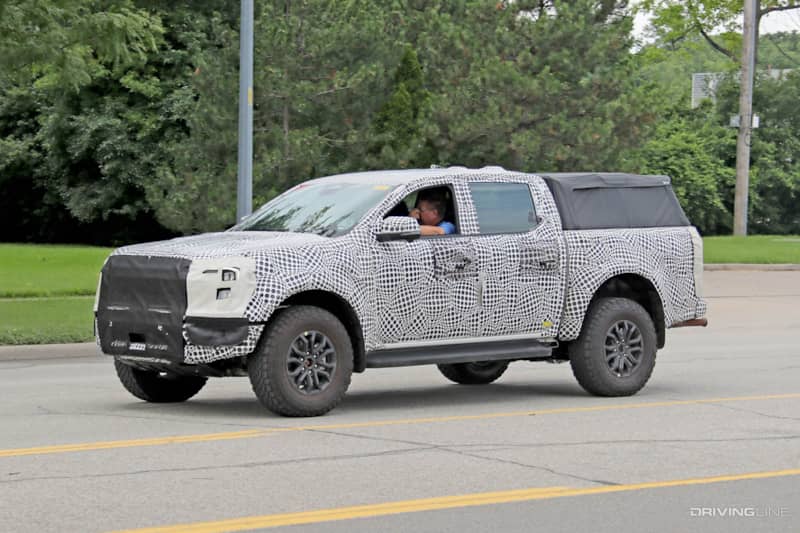 Spy Photos '23 Ford Ranger Raptor driver side