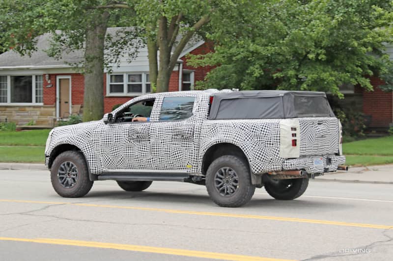 Spy Photos '23 Ford Ranger Raptor driving on public road