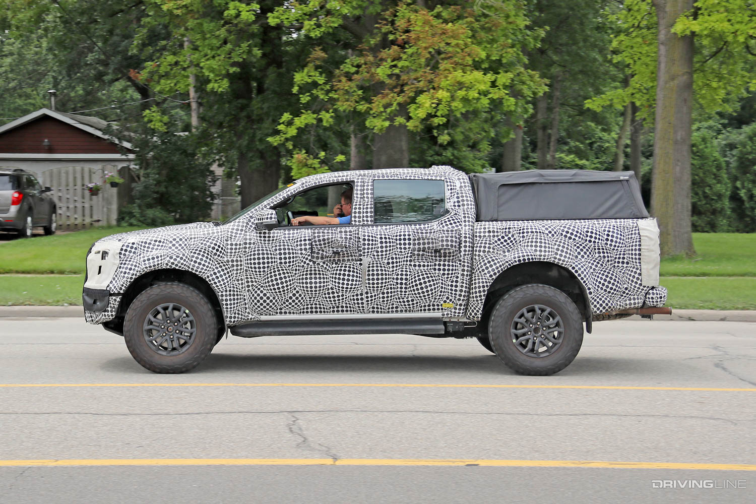 Spy Photos '23 Ford Ranger Raptor driver side profile