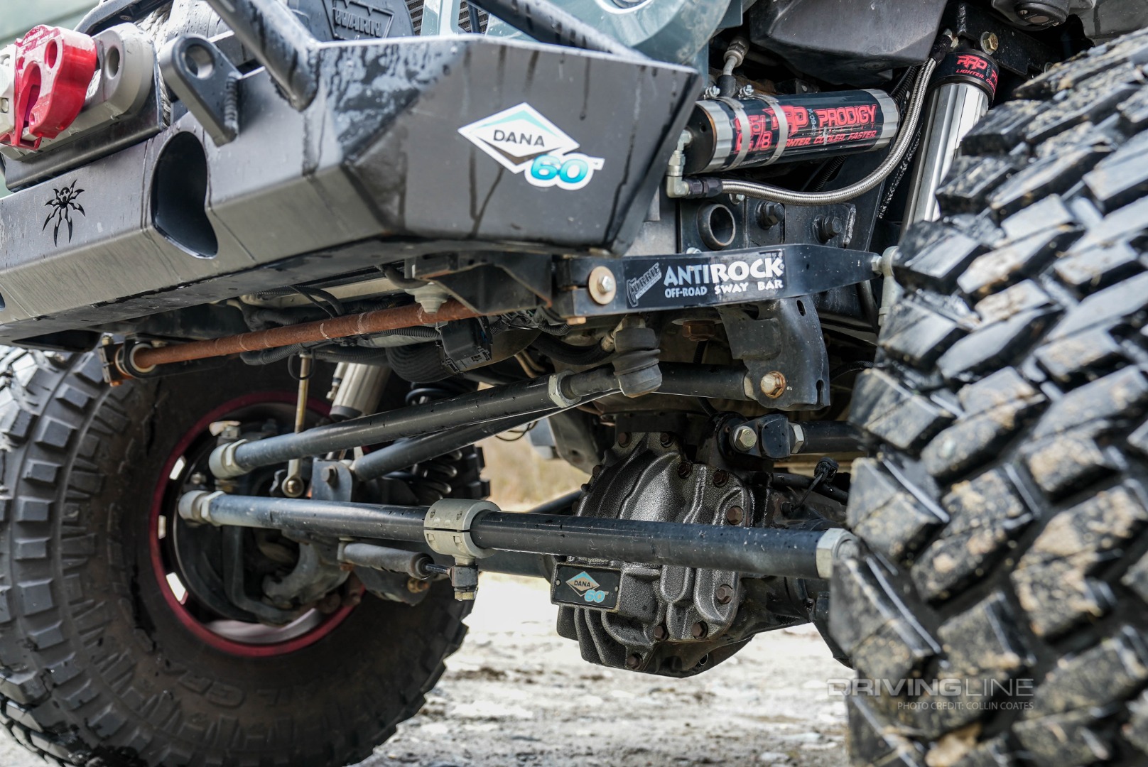 Ryon's JKU features Dana Spicer's Ultimate60 Front and Rear Axles to hold up to oversized 40" Nitto Trail Grappler.